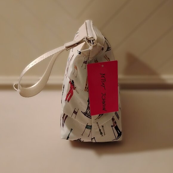 Betsy Johnson White/Multi-Color Large Ski Clutch - Picture 5 of 8